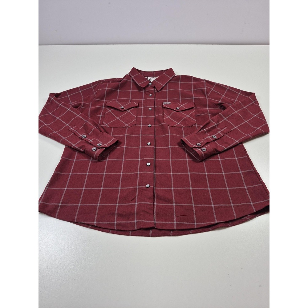 Dixxon Flannel Shirt The Underground Womens 2X Red Plaid Snap Button Up L/S